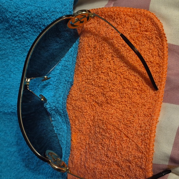 Gucci Black and Gold Sunglasses ! Free Case + Cloth main image 12